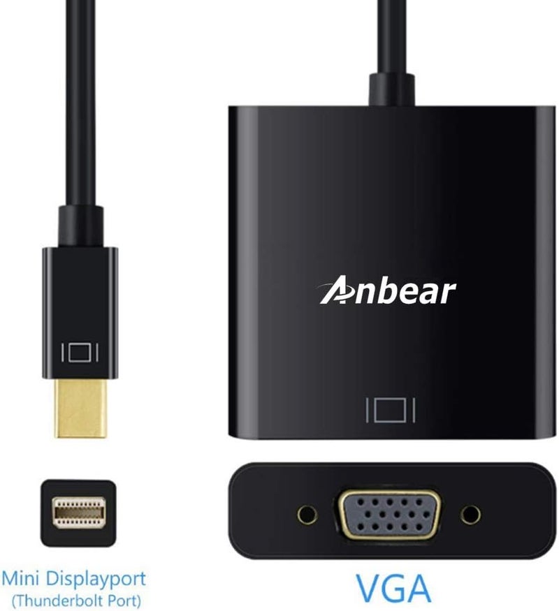 Anbear Mini DisplayPort to VGA Adapter, Mac to VGA Converter (Male to Female) HD 1080p Thunderbolt to VGA Compatible for iMac, Mac Books, Surface and Laptops with Mini Displayport - Image 2